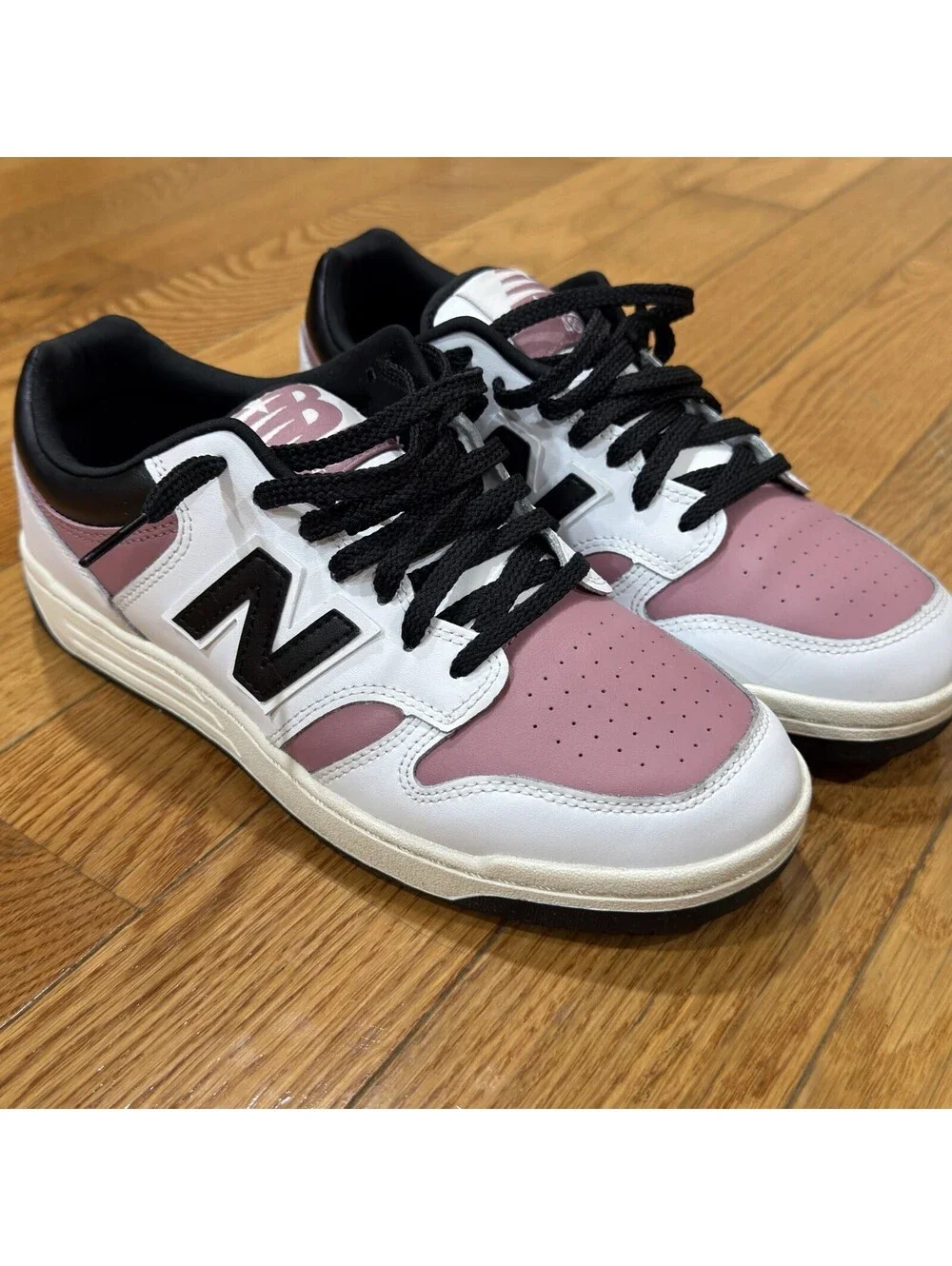 Size 8.5 Men’s New Balance 480 White Rosewood Black SAMPLE , Women’s Size 10